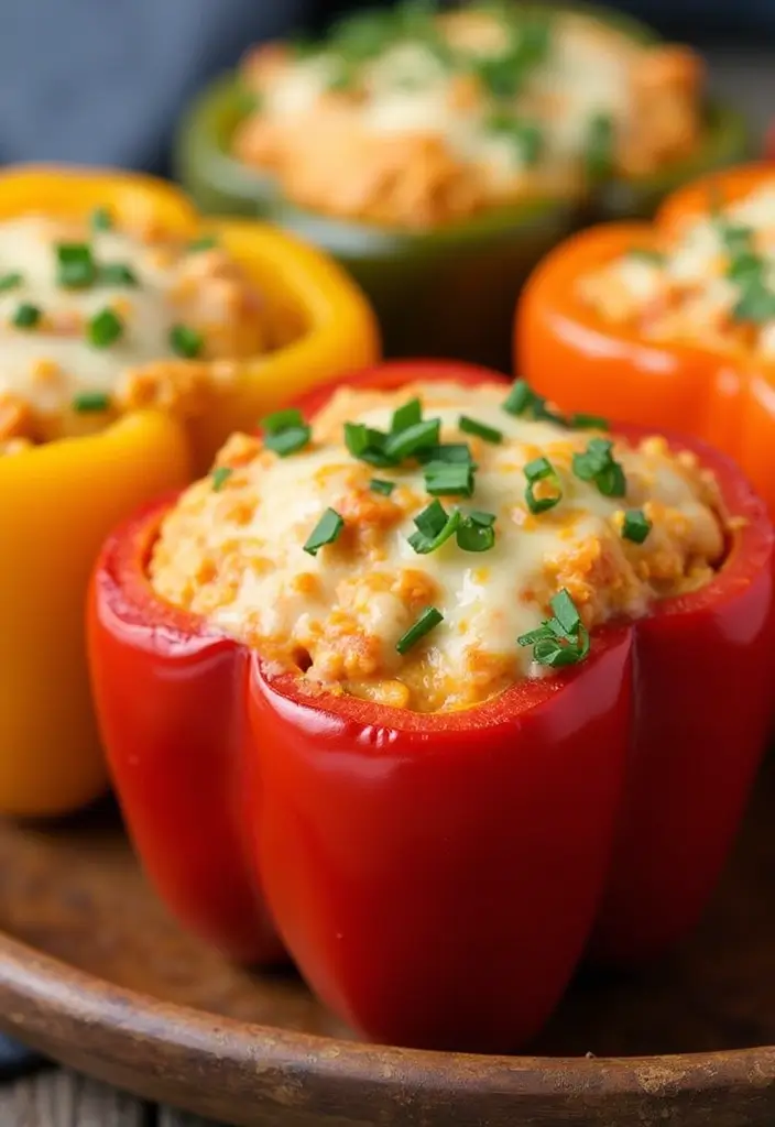 30 Low Carb Buffalo Chicken Dip Recipes That Are Keto & Delicious - 4. Buffalo Chicken Dip Stuffed Peppers
