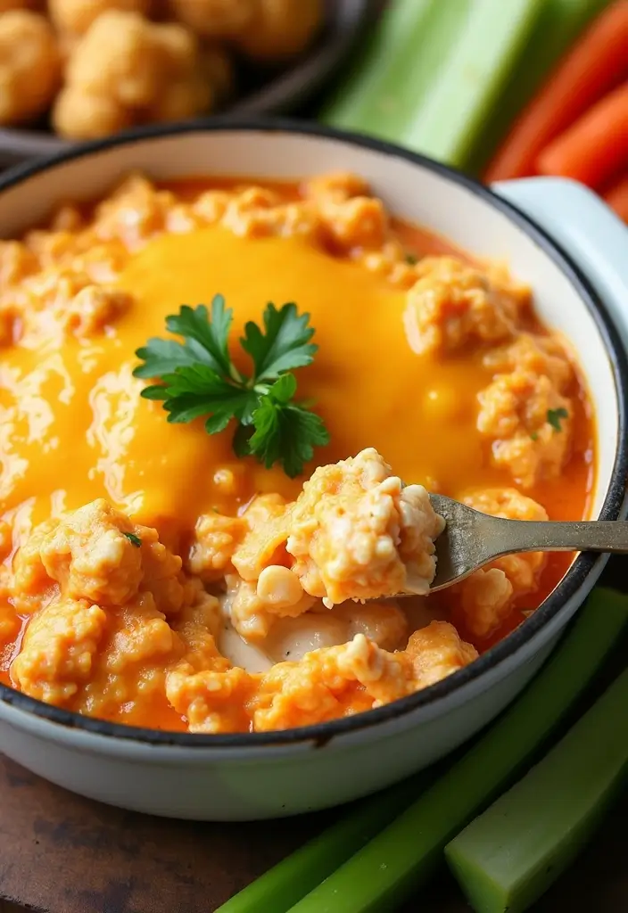 30 Low Carb Buffalo Chicken Dip Recipes That Are Keto & Delicious - 8. Buffalo Chicken Dip with Cauliflower