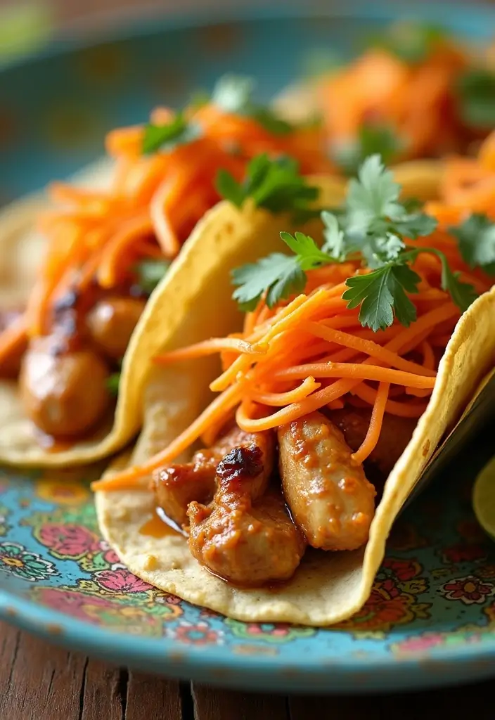 30 Rotisserie Chicken Tacos Recipes That Are Fresh & Zesty - 11. Thai Chicken Tacos