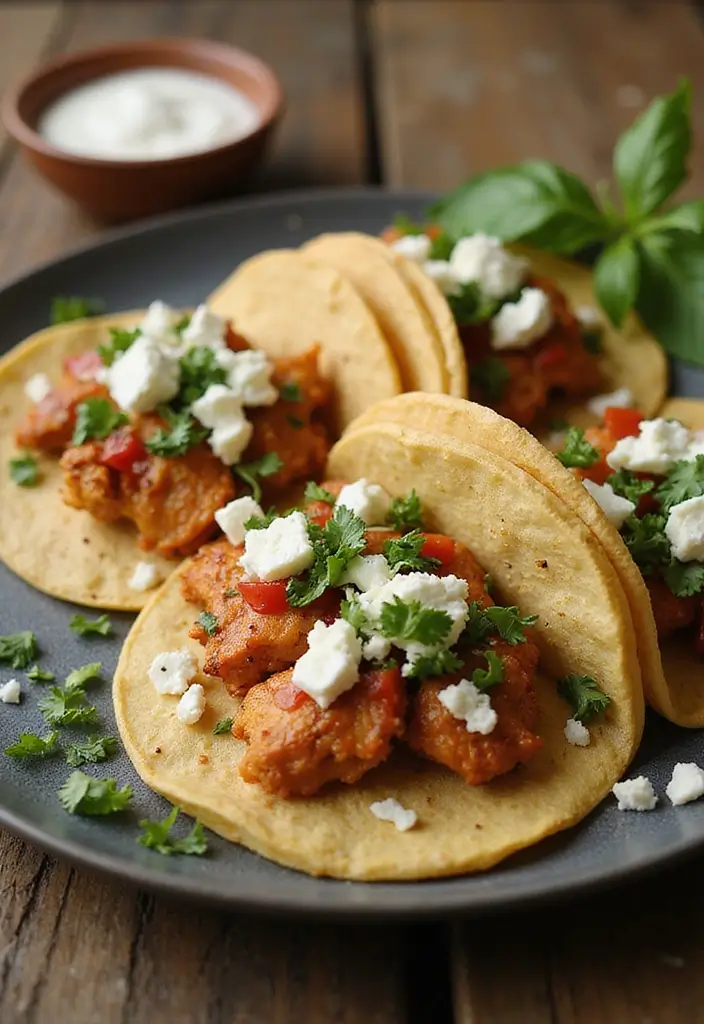 30 Rotisserie Chicken Tacos Recipes That Are Fresh & Zesty - 16. Greek Chicken Tacos