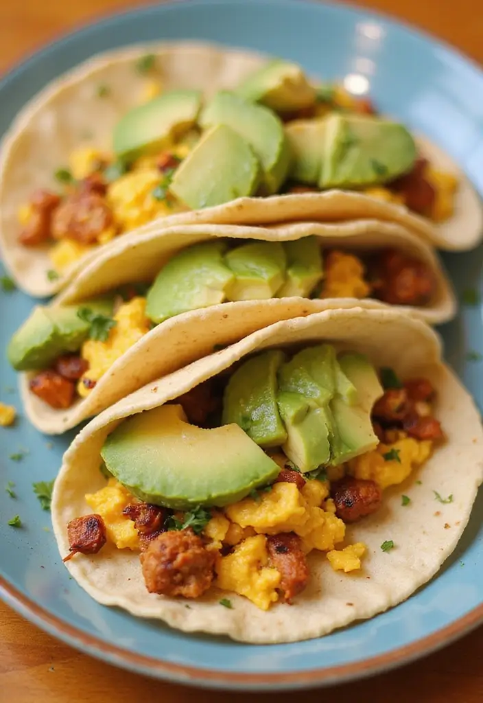 30 Rotisserie Chicken Tacos Recipes That Are Fresh & Zesty - 19. Breakfast Chicken Tacos