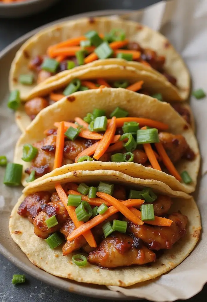 30 Rotisserie Chicken Tacos Recipes That Are Fresh & Zesty - 27. Teriyaki Chicken Tacos