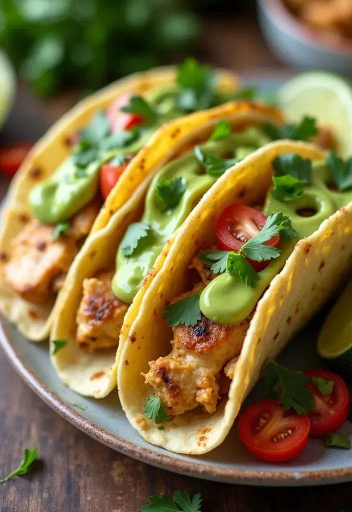 30 Rotisserie Chicken Tacos Recipes That Are Fresh & Zesty - 3. Creamy Avocado Chicken Tacos