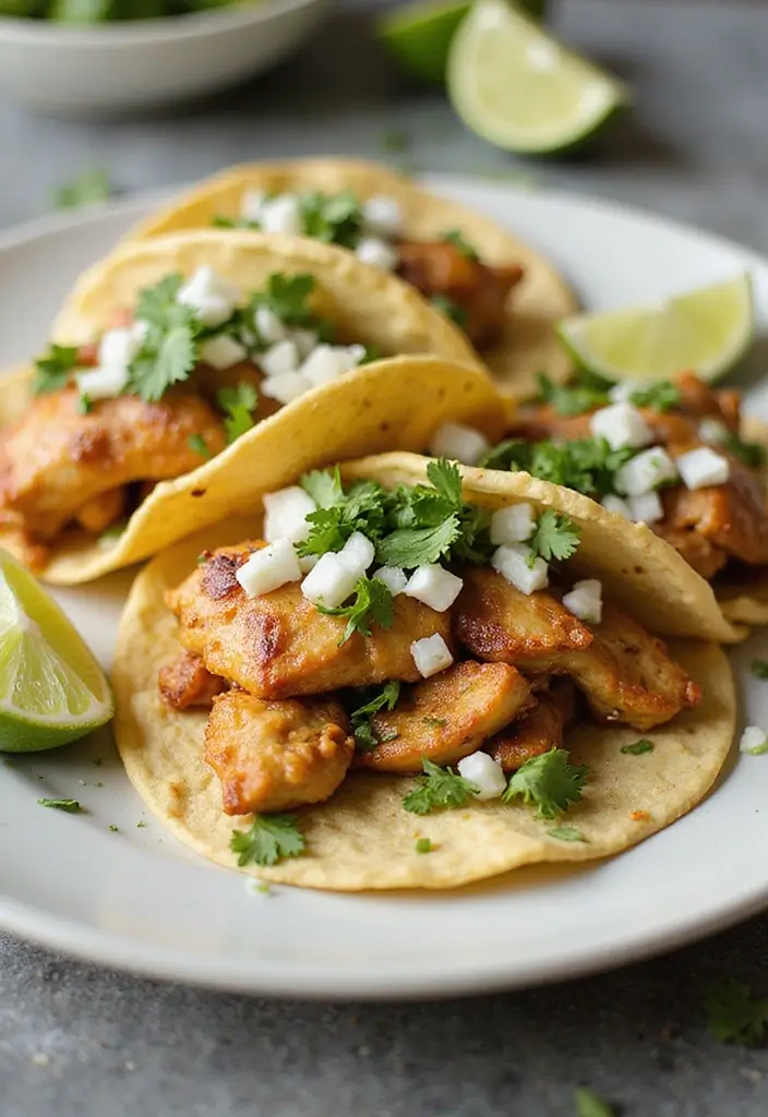 30 Rotisserie Chicken Tacos Recipes That Are Fresh & Zesty - 6. Garlic Lime Chicken Tacos