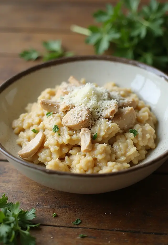30 Rotisserie Chicken and Rice Recipes That Are Fast & Filling - 14. Italian Chicken and Rice Risotto