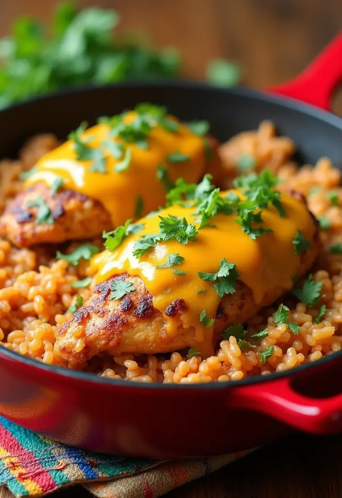 30 Rotisserie Chicken and Rice Recipes That Are Fast & Filling - 6. Mexican Chicken and Rice Skillet
