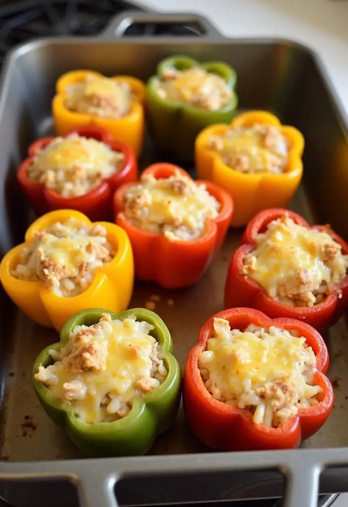 30 Rotisserie Chicken and Rice Recipes That Are Fast & Filling - 9. Chicken and Rice Stuffed Peppers