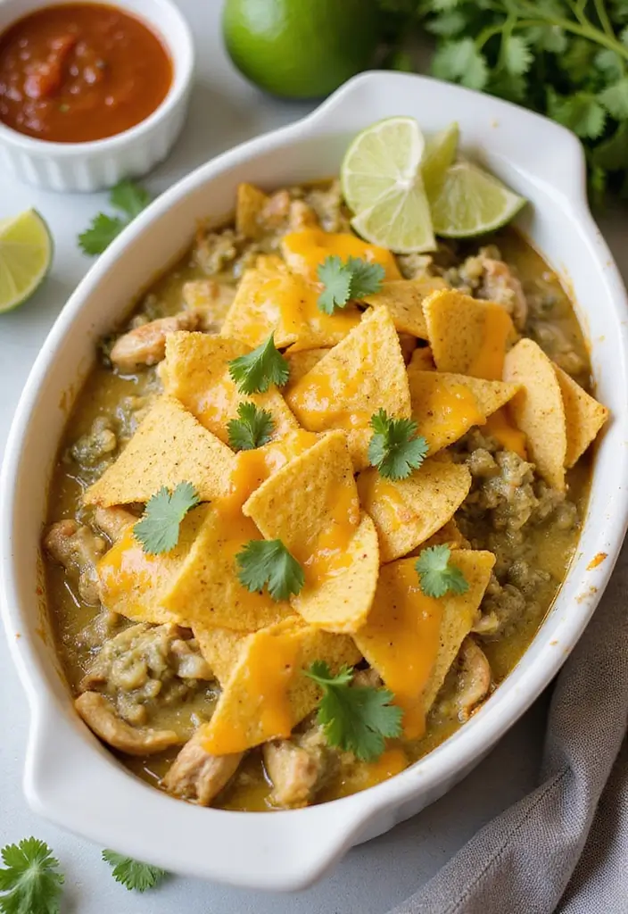 30 Salsa Verde Chicken Casserole Recipes That Are Creamy & Spicy 2 30 Salsa Verde Chicken Casserole Recipes That Are Creamy & Spicy - 1. Classic Creamy Salsa Verde Chicken Casserole