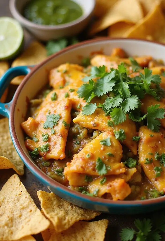 30 Salsa Verde Chicken Casserole Recipes That Are Creamy & Spicy 91 30 Salsa Verde Chicken Casserole Recipes That Are Creamy & Spicy - 14. Salsa Verde Chicken Casserole with Nacho Topping