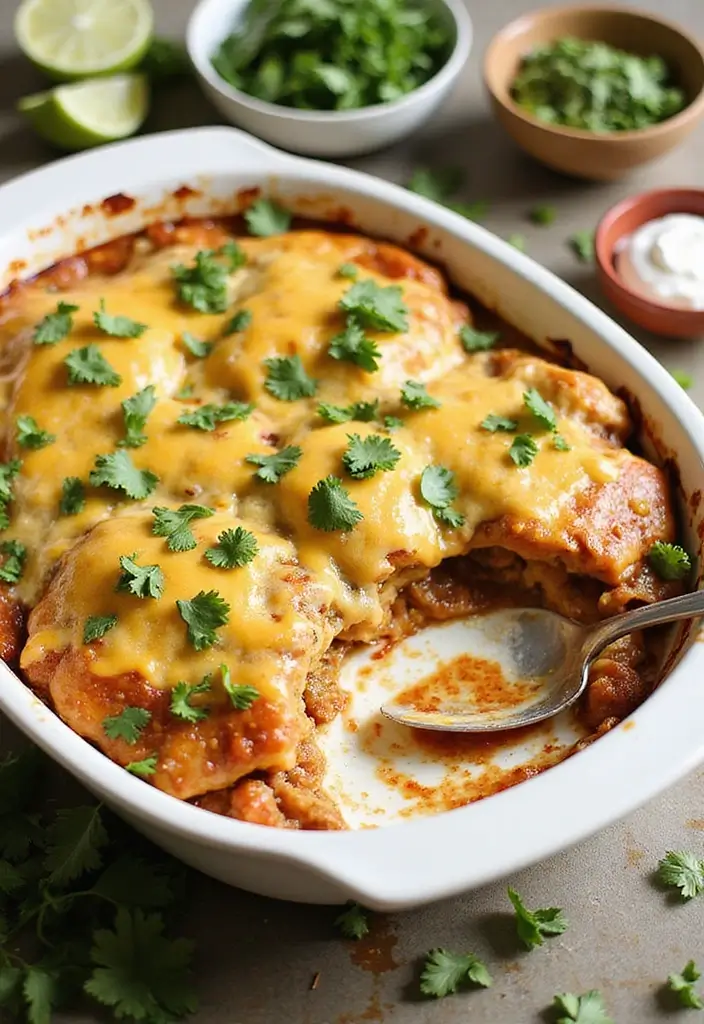 30 Salsa Verde Chicken Casserole Recipes That Are Creamy & Spicy 122 30 Salsa Verde Chicken Casserole Recipes That Are Creamy & Spicy - 19. Salsa Verde Chicken Casserole with Greek Yogurt