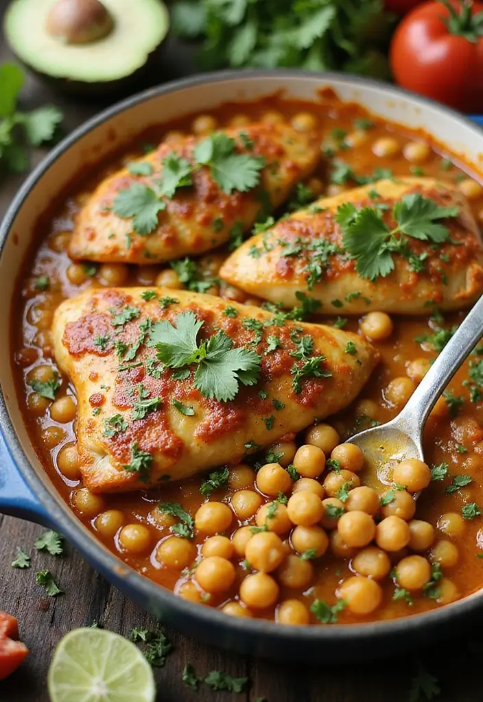 30 Salsa Verde Chicken Casserole Recipes That Are Creamy & Spicy 134 30 Salsa Verde Chicken Casserole Recipes That Are Creamy & Spicy - 21. Salsa Verde Chicken Casserole with Chickpeas