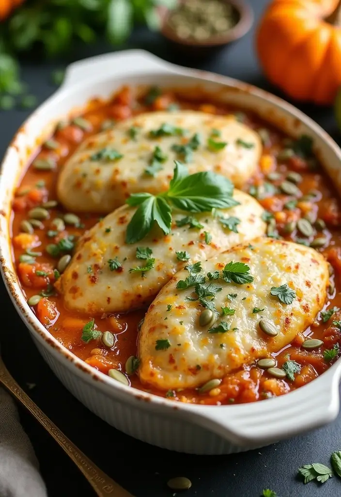 30 Salsa Verde Chicken Casserole Recipes That Are Creamy & Spicy 142 30 Salsa Verde Chicken Casserole Recipes That Are Creamy & Spicy - 23. Salsa Verde Chicken Casserole with Pumpkin Seeds