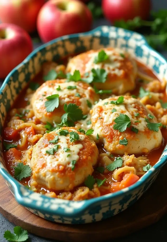 30 Salsa Verde Chicken Casserole Recipes That Are Creamy & Spicy 171 30 Salsa Verde Chicken Casserole Recipes That Are Creamy & Spicy - 28. Salsa Verde Chicken Casserole with Apples