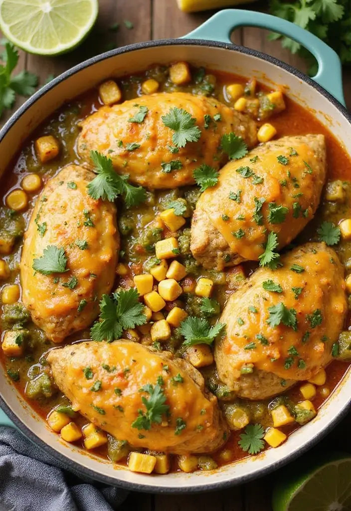 30 Salsa Verde Chicken Casserole Recipes That Are Creamy & Spicy 185 30 Salsa Verde Chicken Casserole Recipes That Are Creamy & Spicy - 30. Salsa Verde Chicken Casserole with Corn and Cheese