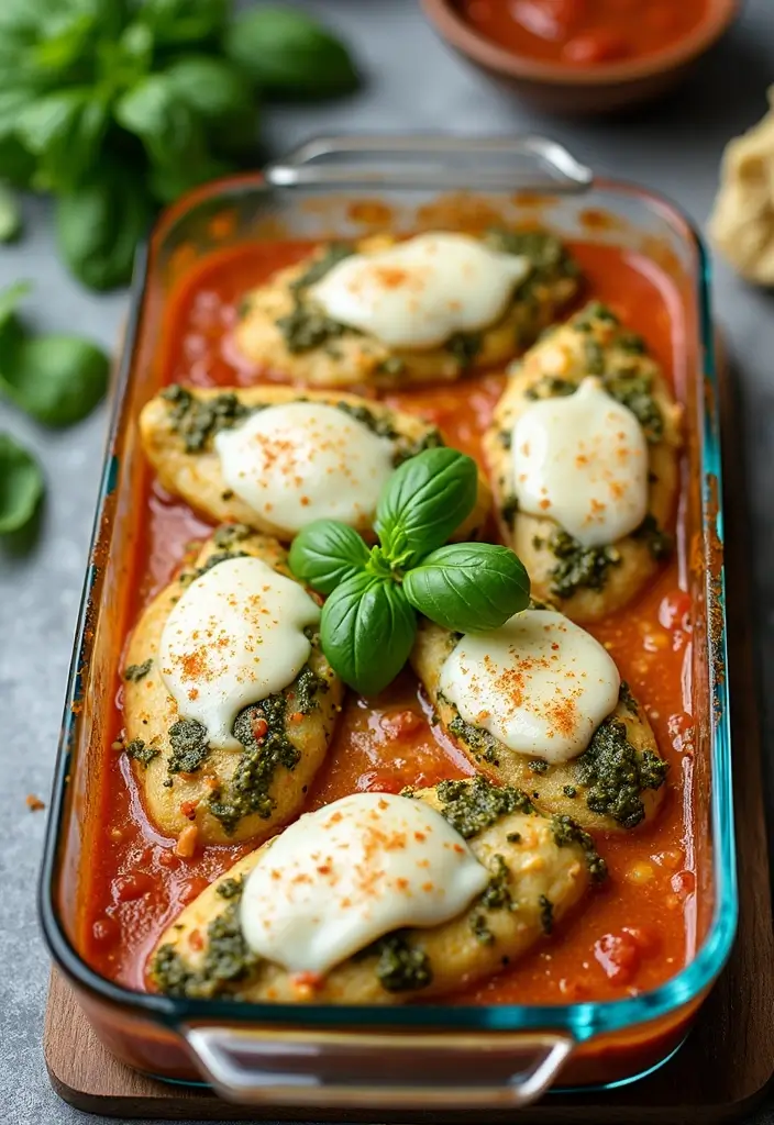 30 Salsa Verde Chicken Casserole Recipes That Are Creamy & Spicy 51 30 Salsa Verde Chicken Casserole Recipes That Are Creamy & Spicy - 8. Salsa Verde Chicken Casserole with Pesto